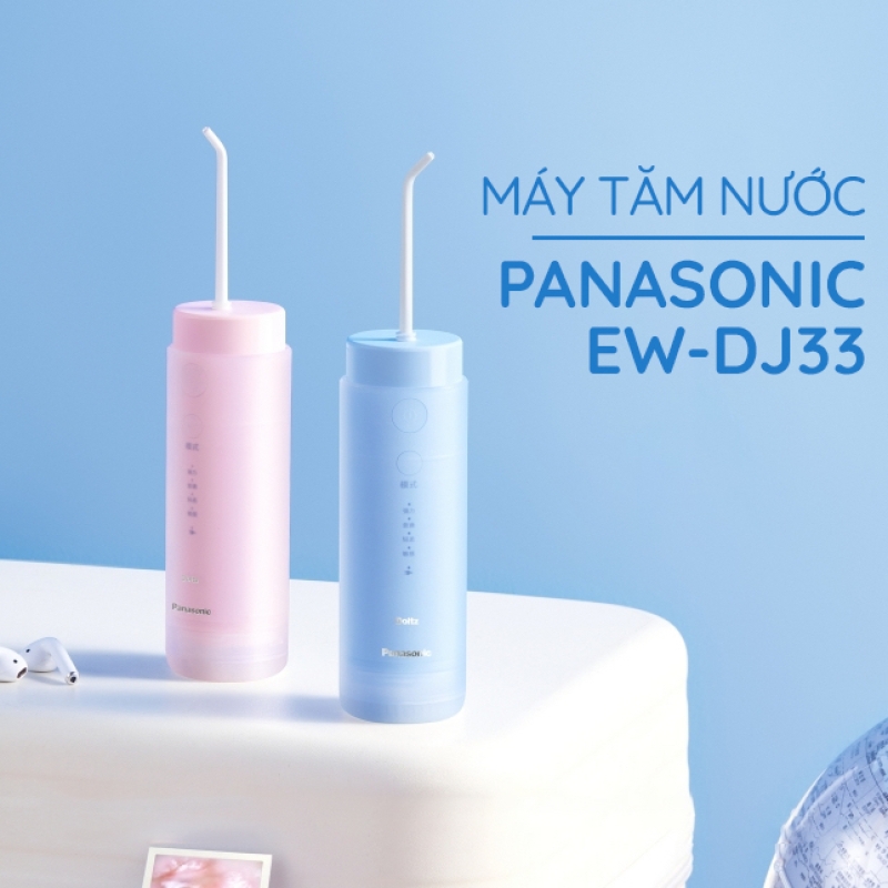 Máy Tăm Nước Panasonic EW-DJ33 - Nhỏ Gọn - Phiên Bản Du Lịch - Thế Hệ Mới - Bảo Hành 12 Tháng - Công Nghệ Siêu Âm